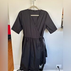 COS black wrap dress